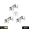 472_2 Pin Cloth Hanger Bathroom Wall Door Hooks For Hanging keys,Clothes Holder Hook Rail (Pack of 3) DeoDap