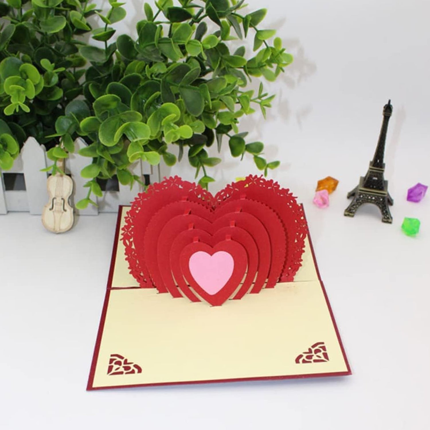 3D Paper Wish Card High Quality Paper Card All Design Card Good Wishing Card (All 3D Card Birthday, Christmas Card,  Cartoon Card, Love Heart Card) (1 Pc) Eshaan Traders