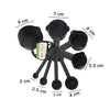 106 Plastic Measuring Cups and Spoons (8 Pcs, Black) Eshaan Traders