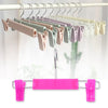 6142 Hanger Double Clip Trouser Rack, Plastic Drying Rack, Trouser Clip Wardrobe Storage Stainless Steel Rotating Hook, Removable Clip (1 Pc) Eshaan Traders