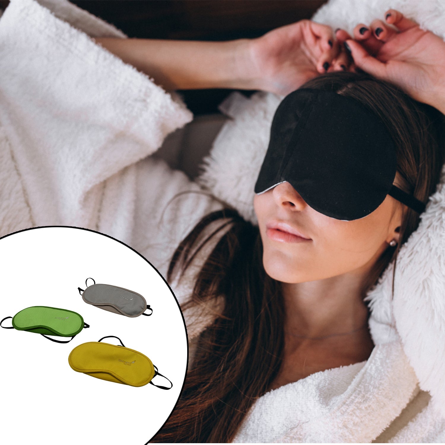 6909  SLEEPING MASK LIGHTWEIGHT COTTON FABRIC BLINDFOLD SOFT EYE MASK SUPER NEW PREMIUM EYE MASK (1 PC) Eshaan Traders