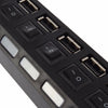 6994 USB Splitter Multi Port USB 2.0 Hub, 7 Port with Independent On/Off Switch and LED Indicators USB A Port Data Hub, Suitable for PC Computer Keyboard Laptop Mobile HDD, Flash Drive Camera Etc Eshaan Traders