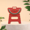 4365  Mix Color Creative Thickening Folding Stool, Fruit Pattern Plastic Low Stool for Kindergarten Small Bench Hinge Handle Design,Learn Game Children's Kids Table Indoor Household Children's Chair Lightweight Eshaan Traders