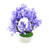 Wild Artificial Flower Plants with Cute Pot | Flower Plant for Home Office Decor | Tabletop and Desk Decoration | Artificial Flower for Balcony Indoor Decor, Plants for Living Room (1 Pc) Eshaan Traders