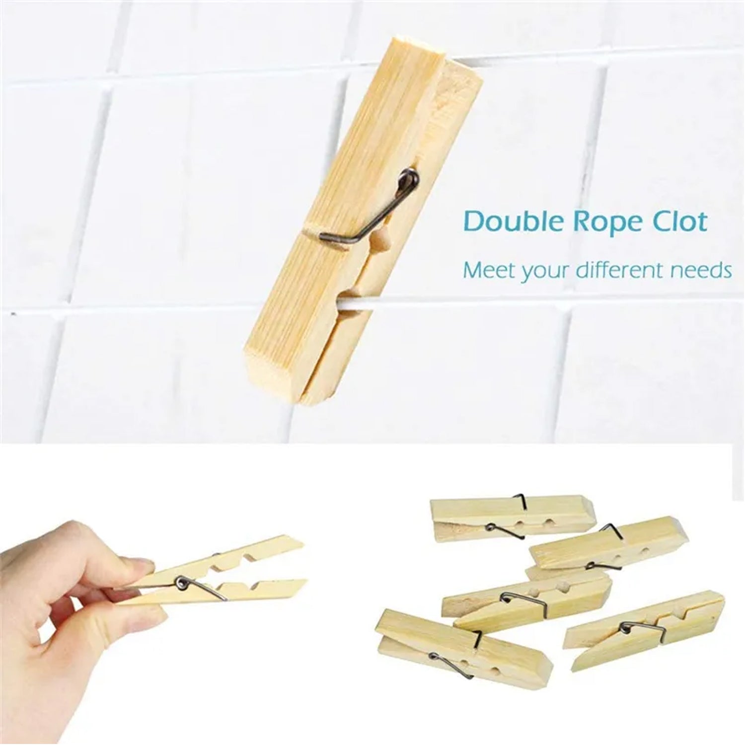 6071A Multipurpose Wooden Heavy Clip (20 Pieces) for Clothespin , Dryer, Hanger, Photo Paper Peg Pin, Craft Clips for School Arts Crafts Decoration Eshaan Traders