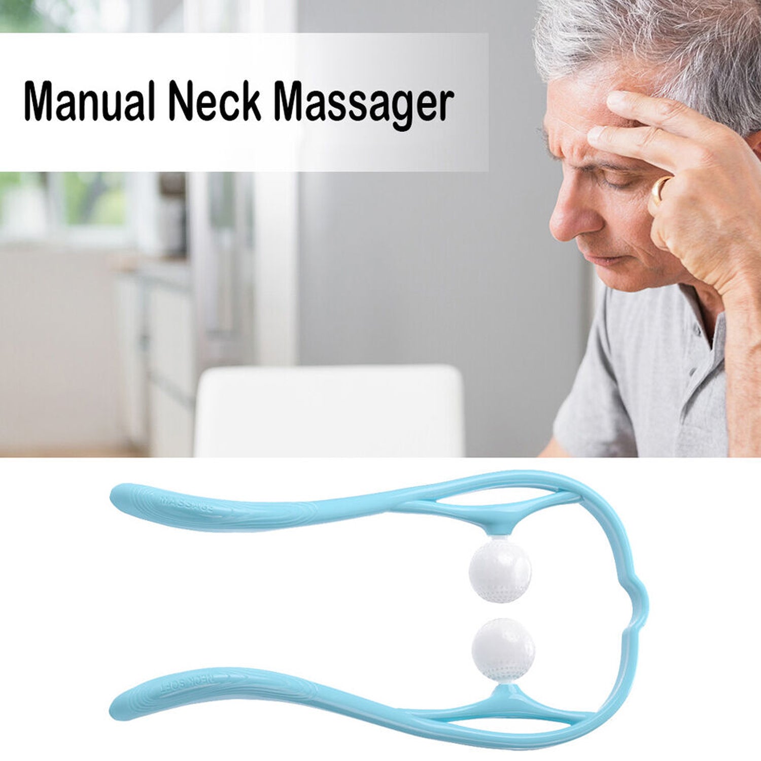 6593 Neck Shoulder Massager, 13.5x7.08in Portable Relieving the Back for Men Relieving the Waist Women Eshaan Traders