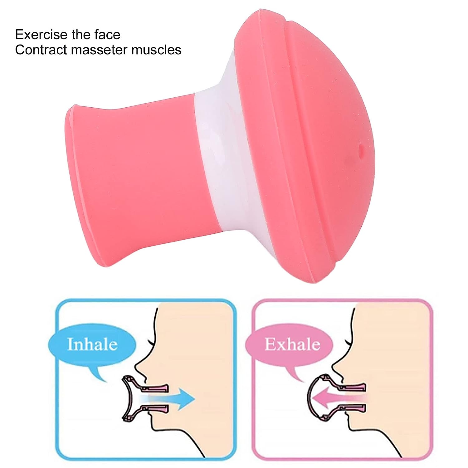 6104a SILICONE FACIAL JAW EXERCISER BREATHING TYPE FACE SLIMMER, BREATHING TYPE FACE SLIMMER FACE LIFT INHALING & EXHALING TOOL, LOOK YOUNGER AND HEALTHIER - HELPS REDUCE STRESS AND CRAVINGS (Card Packing) Eshaan Traders