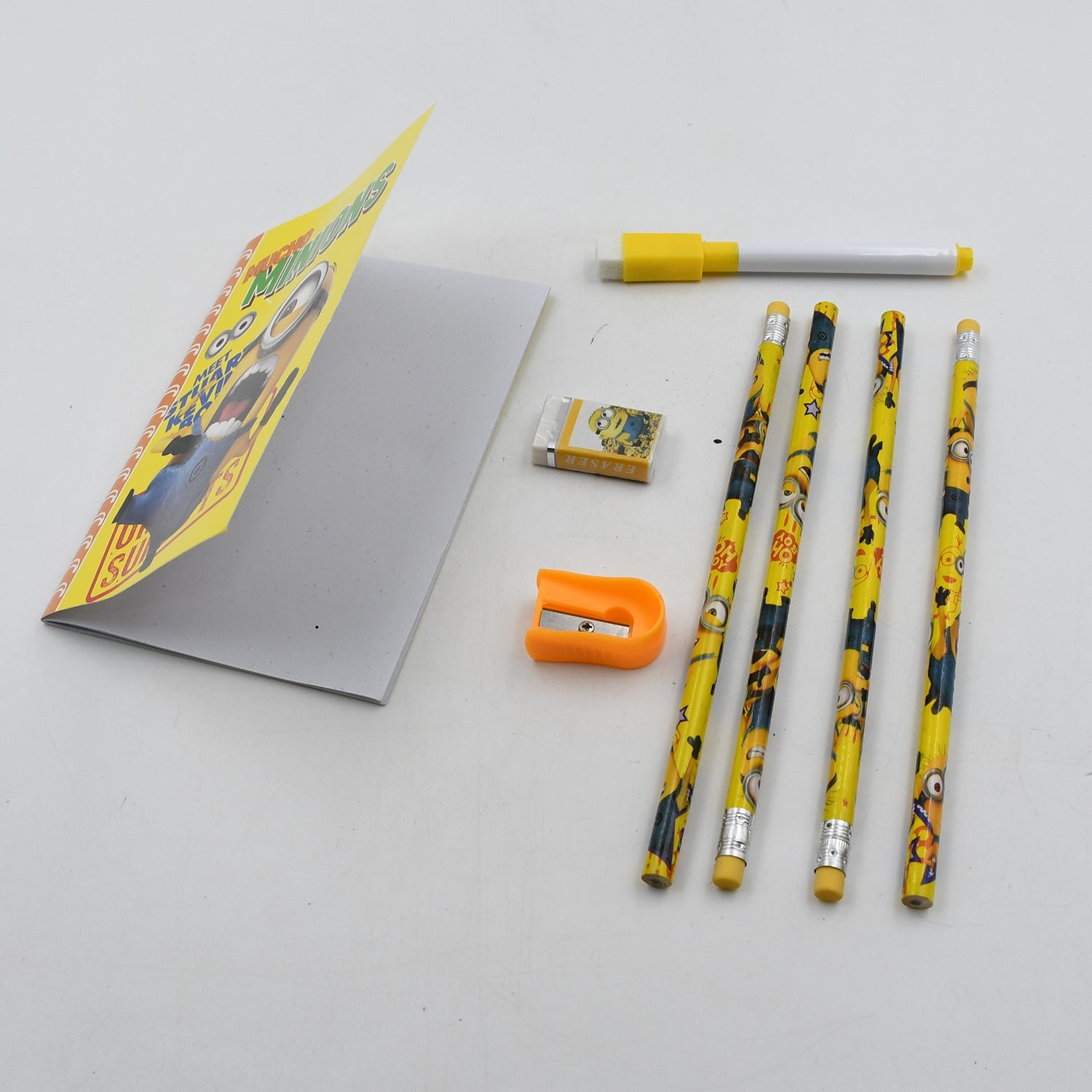 4600  8 PC SET STATIONARY SET INCLUDING 4 PENCIL RUBBER PENCIL SHARPENER 1SKETCH PEN & SMALL BOOK SCHOOL, OFFICE PRODUCT GIFT Eshaan Traders