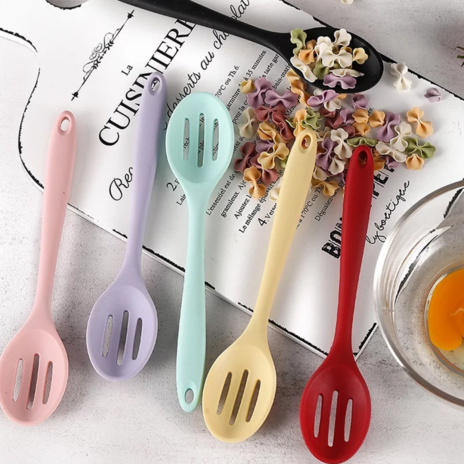 5449 Silicone Cooking Cookware Heat-Resistant Kitchen Utensils Cookware Kitchenware (27cm) Eshaan Traders