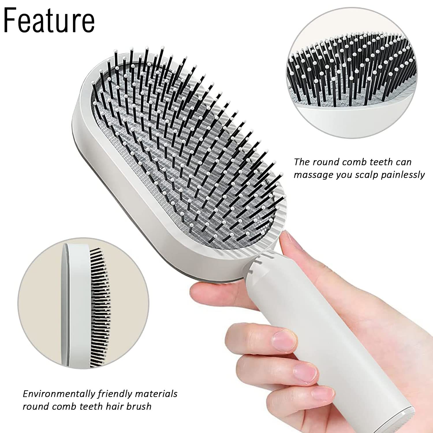 8324 Women Hair Brush, Durable Massage Comb Hairbrush for Scalp Massage and Custom Bristles - Lightweight Air Cushion Massage Brush for Scalp Massage Eshaan Traders