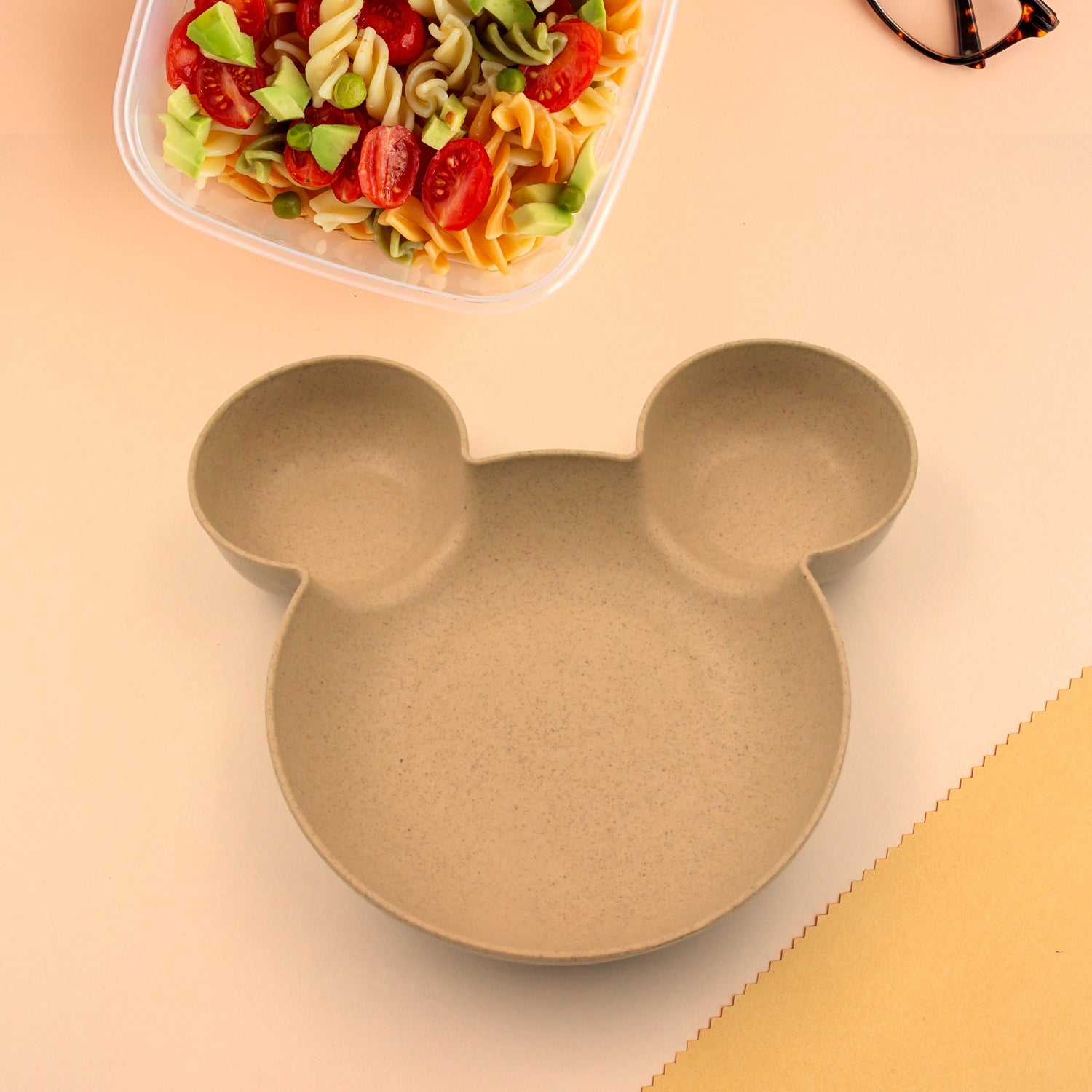 0848 Mickey Mouse Shape Plates for Kids, BPA Free, & Unbreakable Children’s Food Plate, Kids Bowl, Fruit Plate, Baby Cartoon Pie Bowl Plate, Tableware (1 Pc) Eshaan Traders