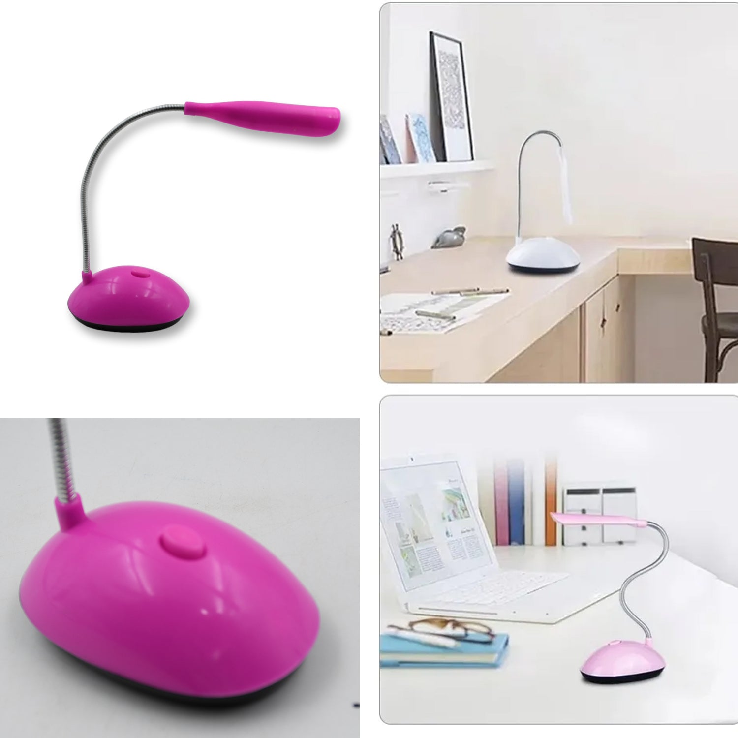 0255A Fashion Wind LED Desk Light, LED Lamps Button Control, Portable Flexible Neck Eye-Caring Table Reading Lights for Reading/Relaxation/Bedtime Eshaan Traders