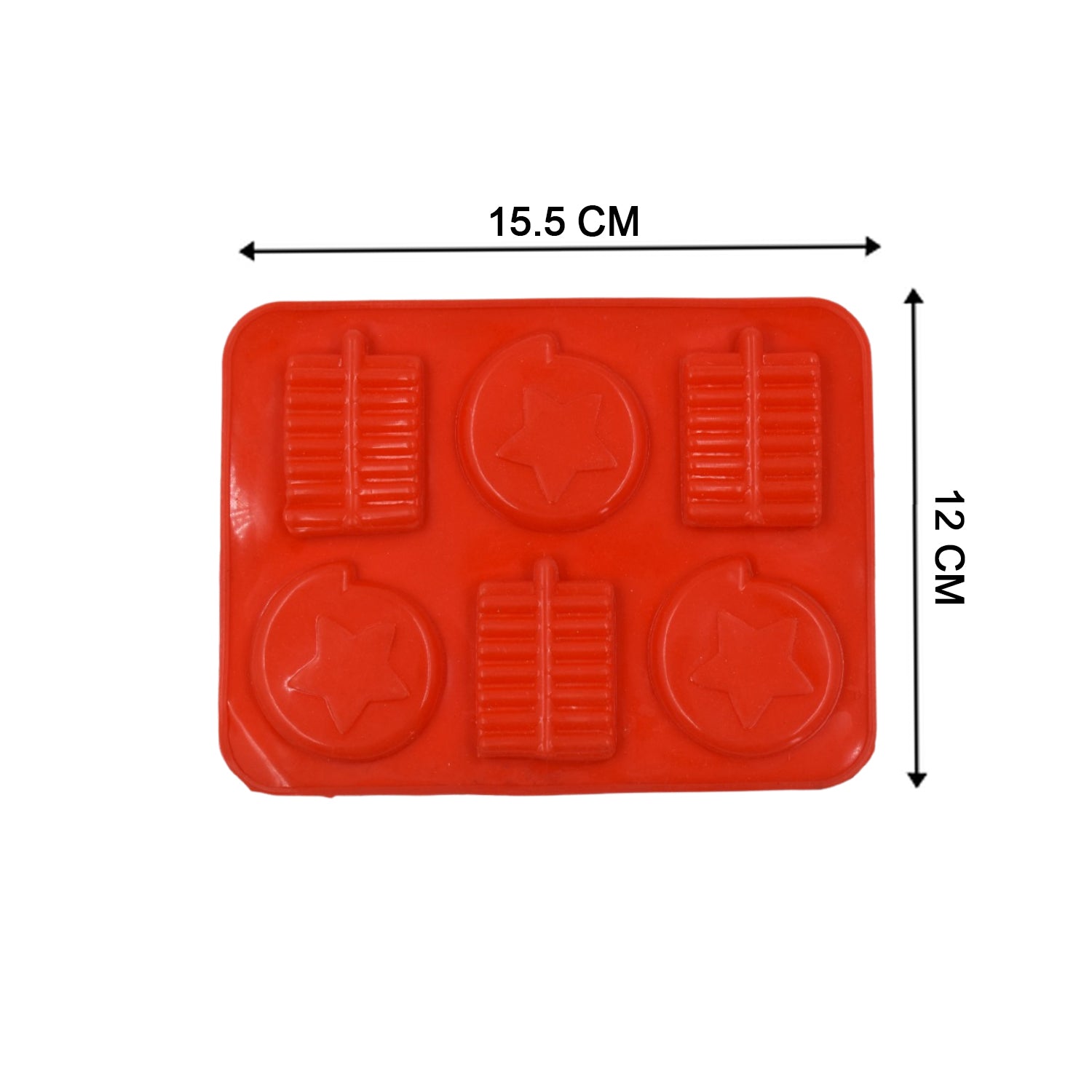 4882 6cavity Chocolate Mould Tray | Cake Baking Mold | Flexible Silicon Ice Cupcake Making Tools Eshaan Traders