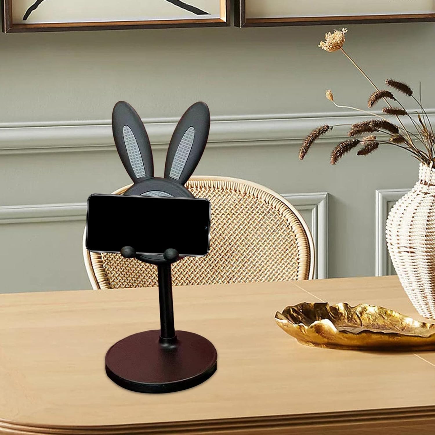 7774 Cute Bunny Phone Stand, Angle Height Adjustable Phone Stand for Desk, Kawaii Phone Holder Desk Accessories, Easter Bunny Gifts Favor for Girl & Boys Accessories for Phone, Tablet, Easter Gifts Favors Eshaan Traders