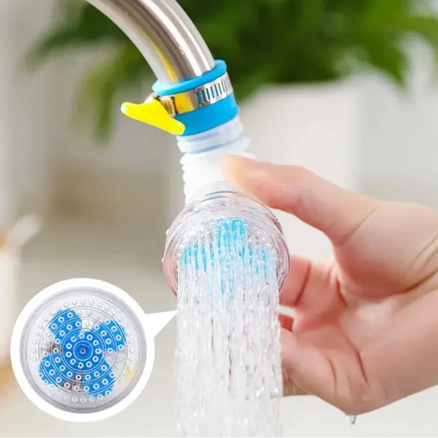 0208b 360° Adjustable Rotating Water Saving Nozzle Shower Head Faucet Multiple Types of Output Water Valve Splash Regulator Filter Kitchen Tap Accessories, Bathroom Use (1 Pc) Eshaan Traders