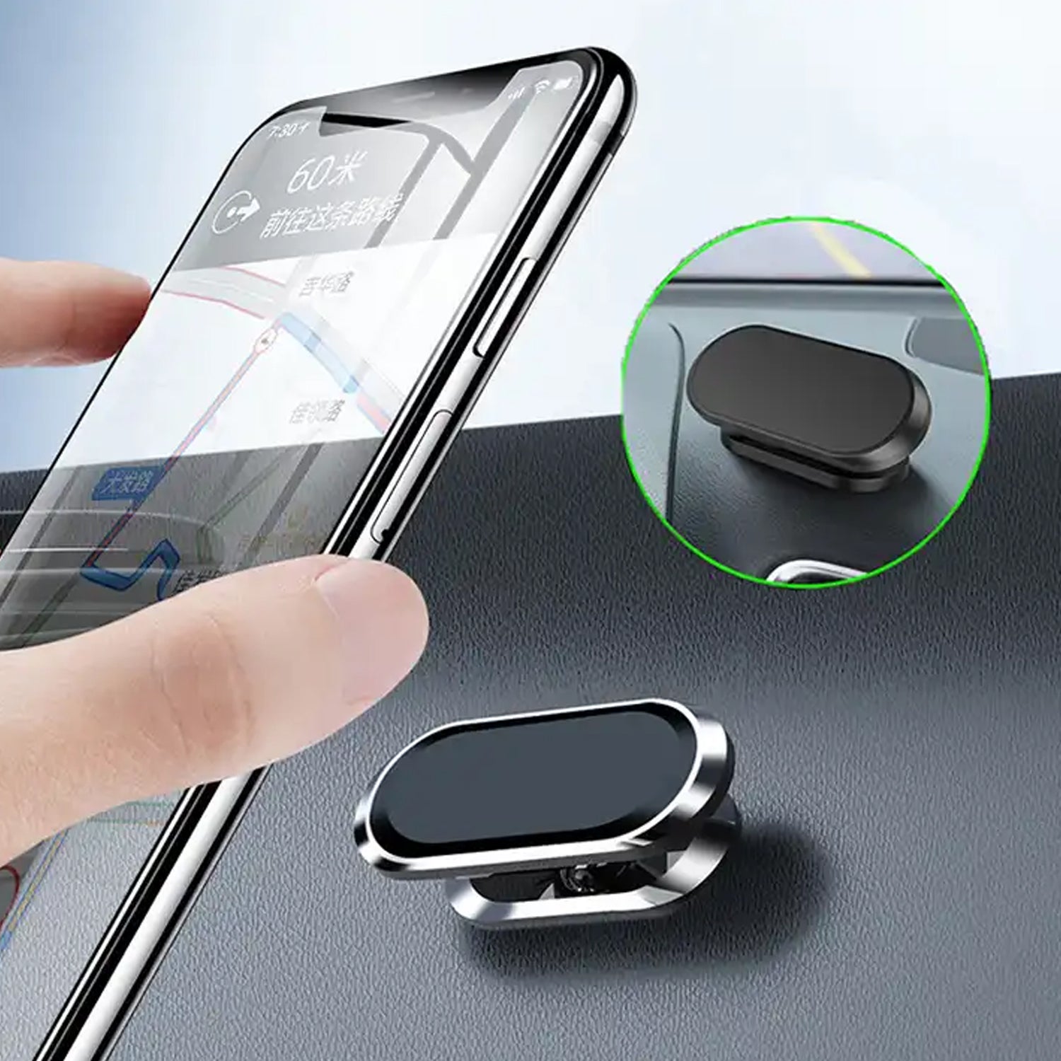 12504 Magnetic Phone Mount/Holder for Car, Super Strong Magnet Universal Car Mount, Dashboard 360° Rotation for Car, Desk, Office, Home & Kitchen for All Smart phones (1 Pc) Eshaan Traders