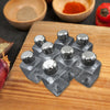 5502 All New Square 8 Bottle Design 360 Degree Revolving Spice Rack Container Condiment, Pieces Set, Square Small Container Eshaan Traders