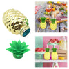 8447 Plastic Pineapple Cups With Straw Pineapple Party Favors Summer Hawaiian and Beach Party Decorations for Kids Adults With Brown Box(1 Pc) Eshaan Traders