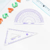 7924 4pcs Ruler Suit Stationery Set for School Student Office ,Draft Rulers for School Office Supplies and Supplies-High School Eshaan Traders