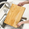 2475A Thick Wooden Bamboo Kitchen Chopping Cutting Slicing Board with Holder for Fruits Vegetables Meat DeoDap