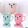 4101 Toothbrush Holders Mouthwash Cup Milk Cup with Handle Breakfast Mug Drink Teeth Washing for Children's Stereo Base Household Brushing Cup Eshaan Traders