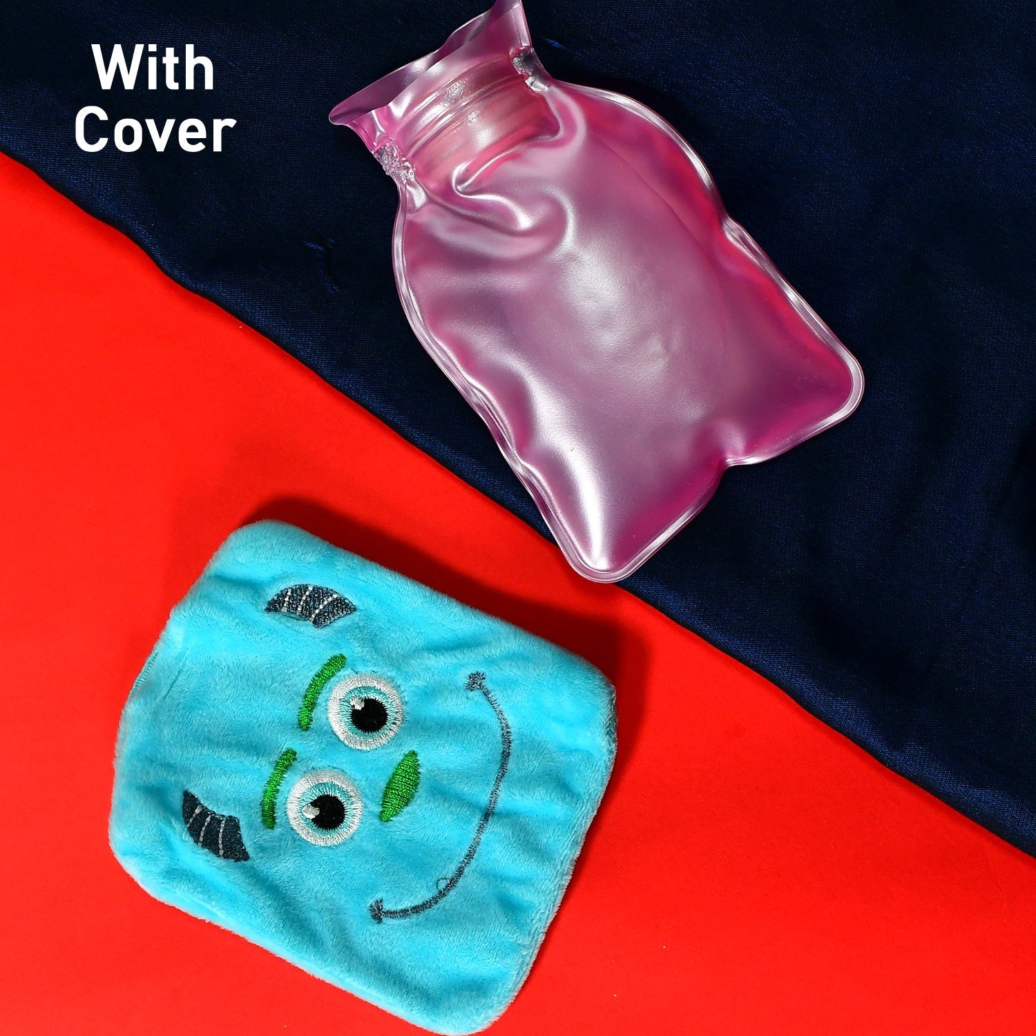 6534 Blue Sullivan Monster small Hot Water Bag with Cover for Pain Relief, Neck, Shoulder Pain and Hand, Feet Warmer, Menstrual Cramps. Eshaan Traders