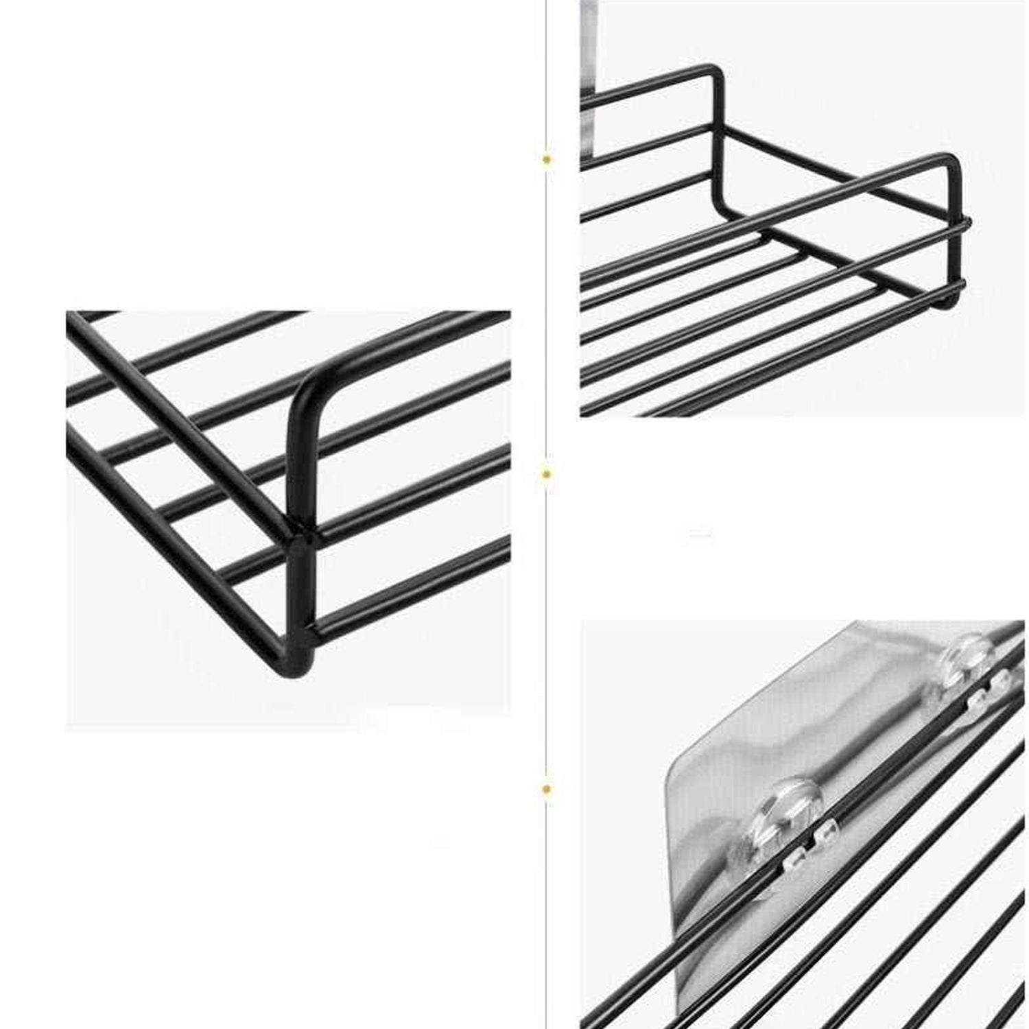 1764  Multipurpose Wall Mount Metal Bathroom Shelf and Rack for Home and Kitchen. DeoDap