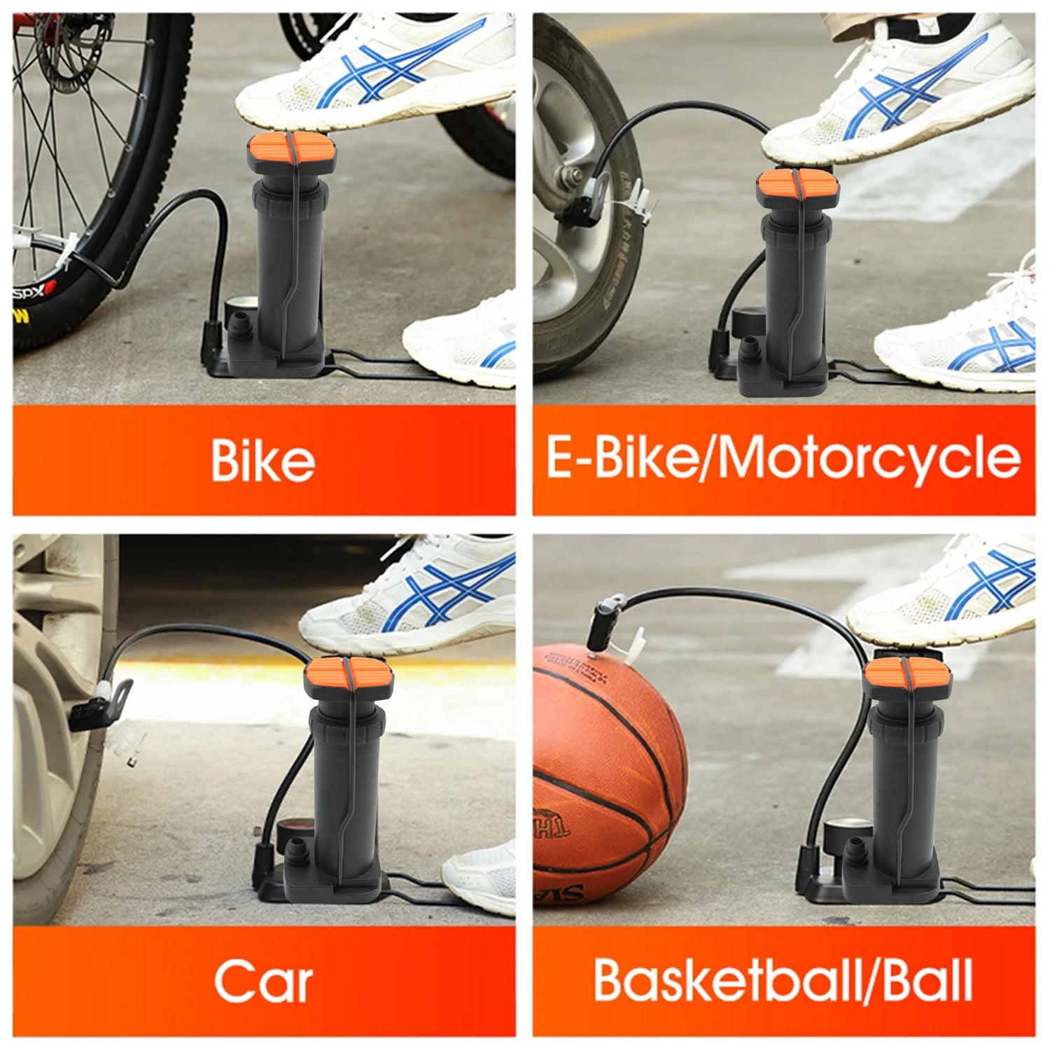 Portable Mini Foot Pump for Bicycle,Bike and car Eshaan Traders