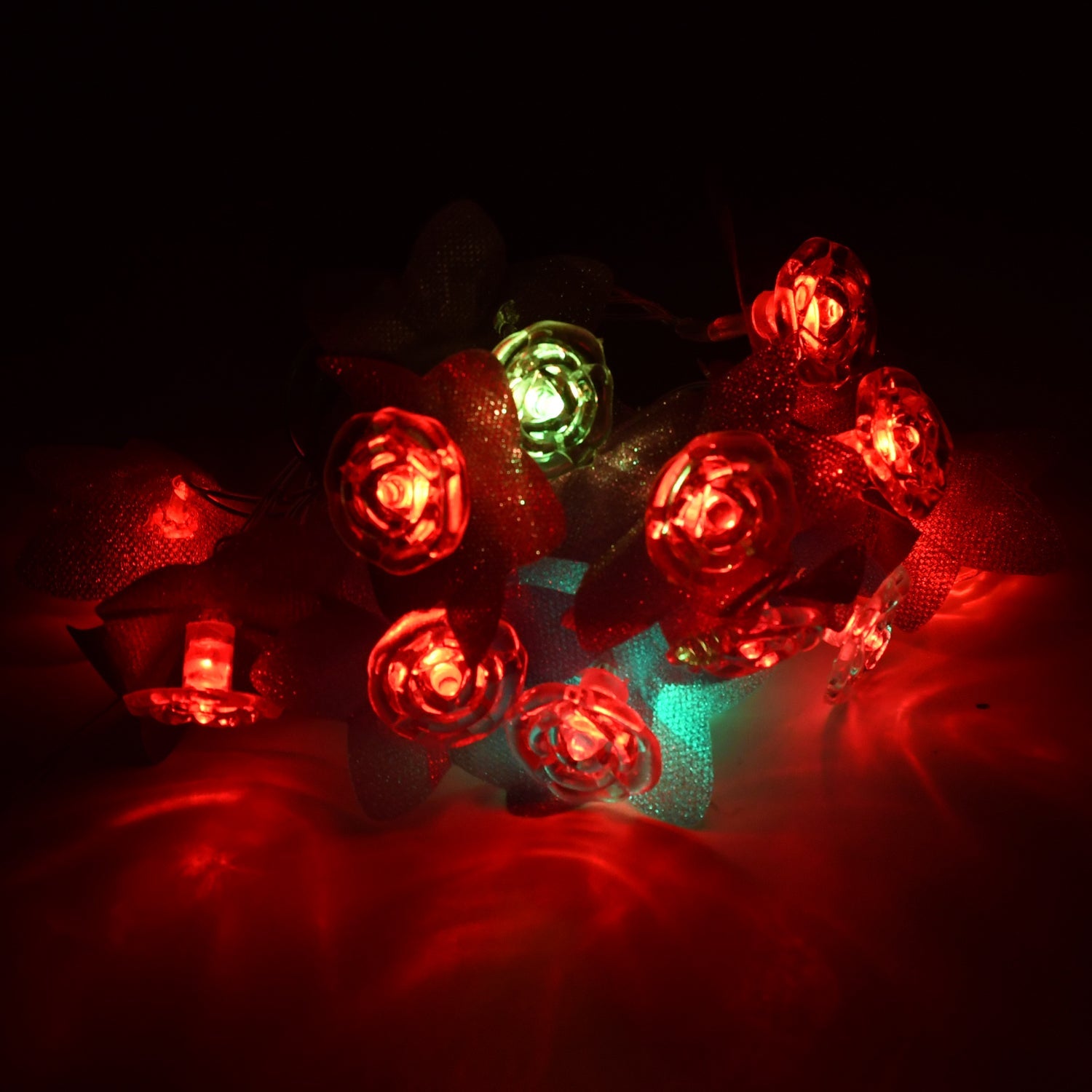 8337 4Mtr Flower Design Home Decoration Electrical Series Light Home Decoration Diwali & Wedding LED Christmas String Light Indoor and Outdoor Light ,Festival Decoration Led String Light, Multi-Color Light (16L 4Mtr) Eshaan Traders