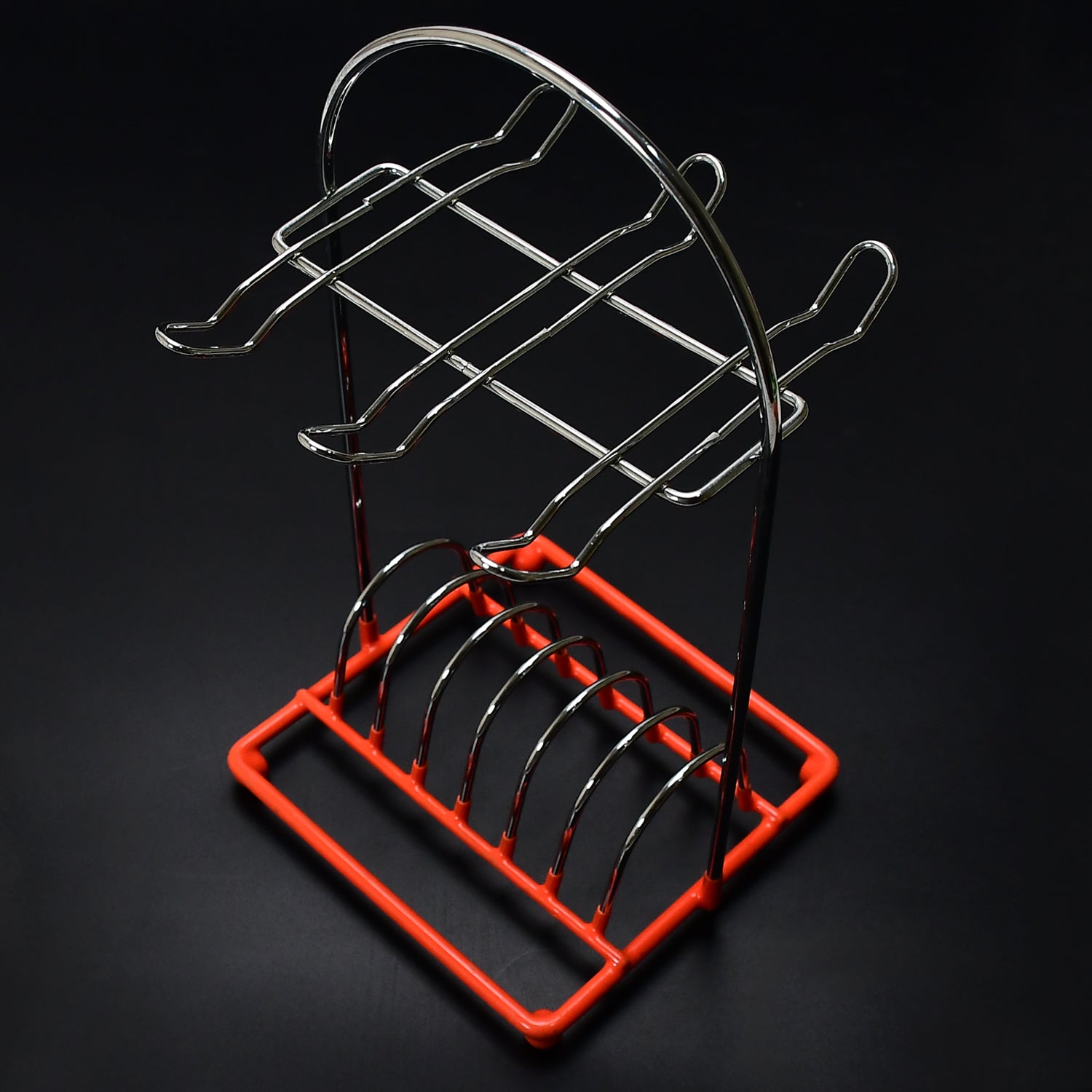 5191 2in1 Cup & Dish Stand Steel 26cm For Kitchen & Home Use DeoDap