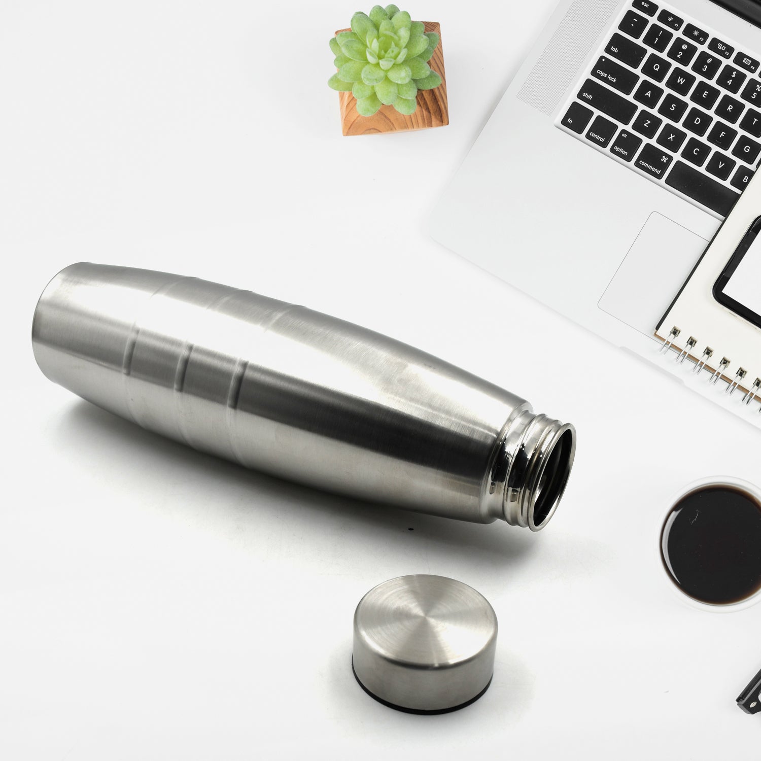 6859 Stainless Steel Sports Water Bottles, BPA Free and Leak Proof Cap and Steel Bottle silver, Steel fridge Bottle For office/Gym/School 1000 Ml Eshaan Traders