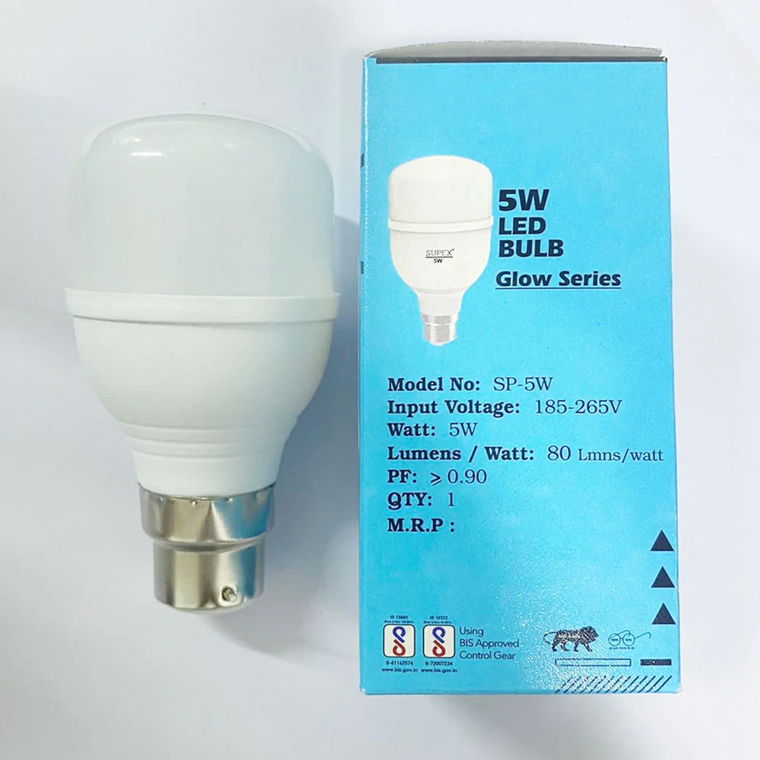 3395 High-Power 5 W LED Light Bulb, Brightness LED Bulb White, General Lighting Bulb, Energy Saver Superior Light , LED Bulb, Cool White For every room: bedroom, living room, kitchen, garage, bathroom (5 Watt) Eshaan Traders