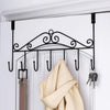 9383 Over The Door Hanger Rack 7 Hooks Decorative Ognazier Hook Rack Stylish Door Hanger Door Hook Hangers with 7 Hooks,Metal Hanging Rack for Home Office Use Eshaan Traders