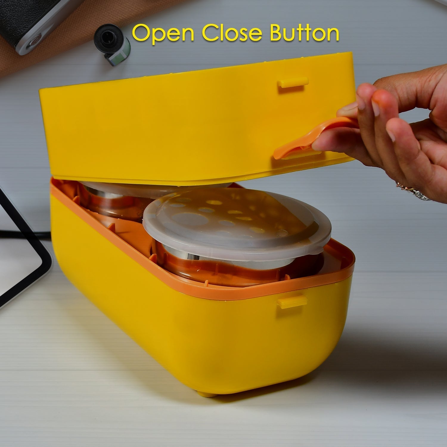 2944 2Layer Electric Lunch Box for Office, Portable Lunch Warmer with Removable 4 Stainless Steel Container. DeoDap