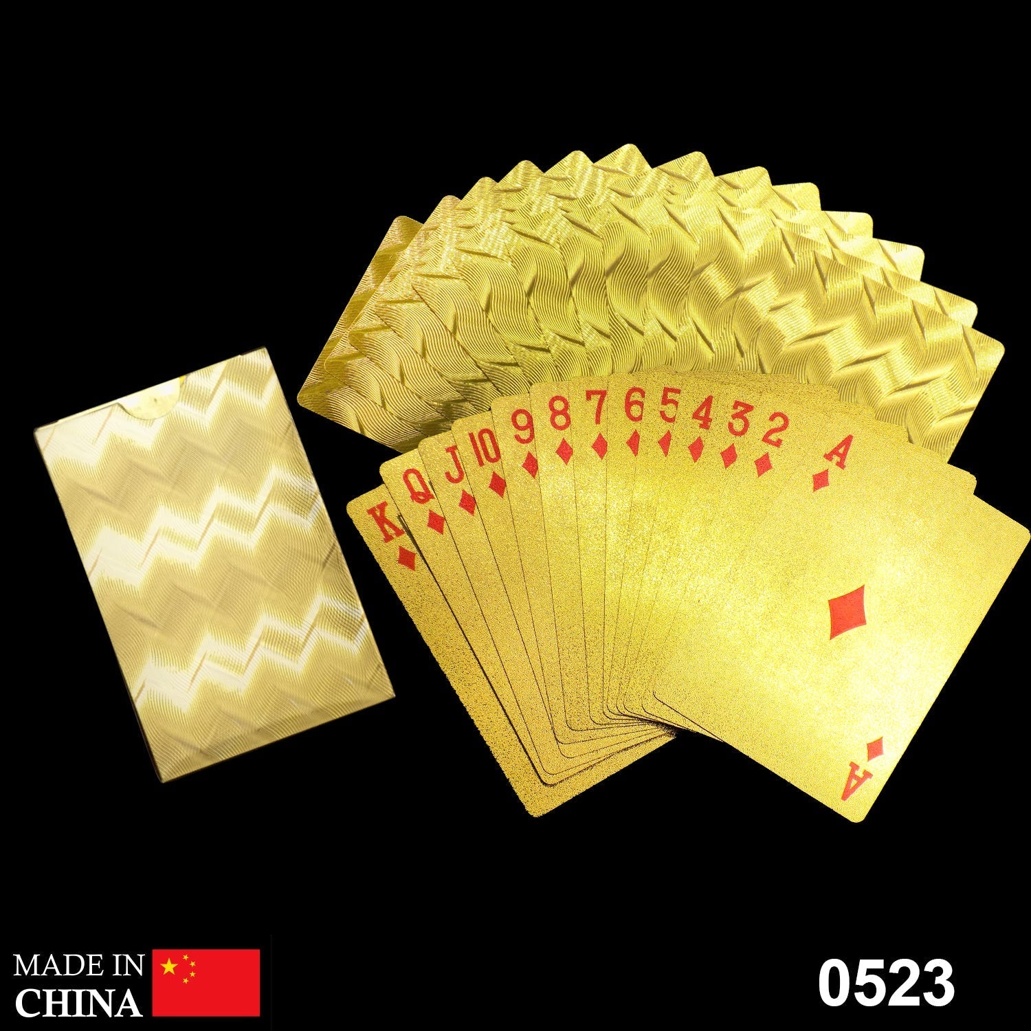 0523 Gold Plated Poker Playing Cards (Golden) Eshaan Traders