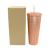 0304 Cup with Straw Reusable Matte Studded Tumbler with Leak Proof Lid Water Cup Travel Mug Coffee Ice Water Bottle Double Walled Insulated Tumbler BPA Free (1 Pc) Eshaan Traders