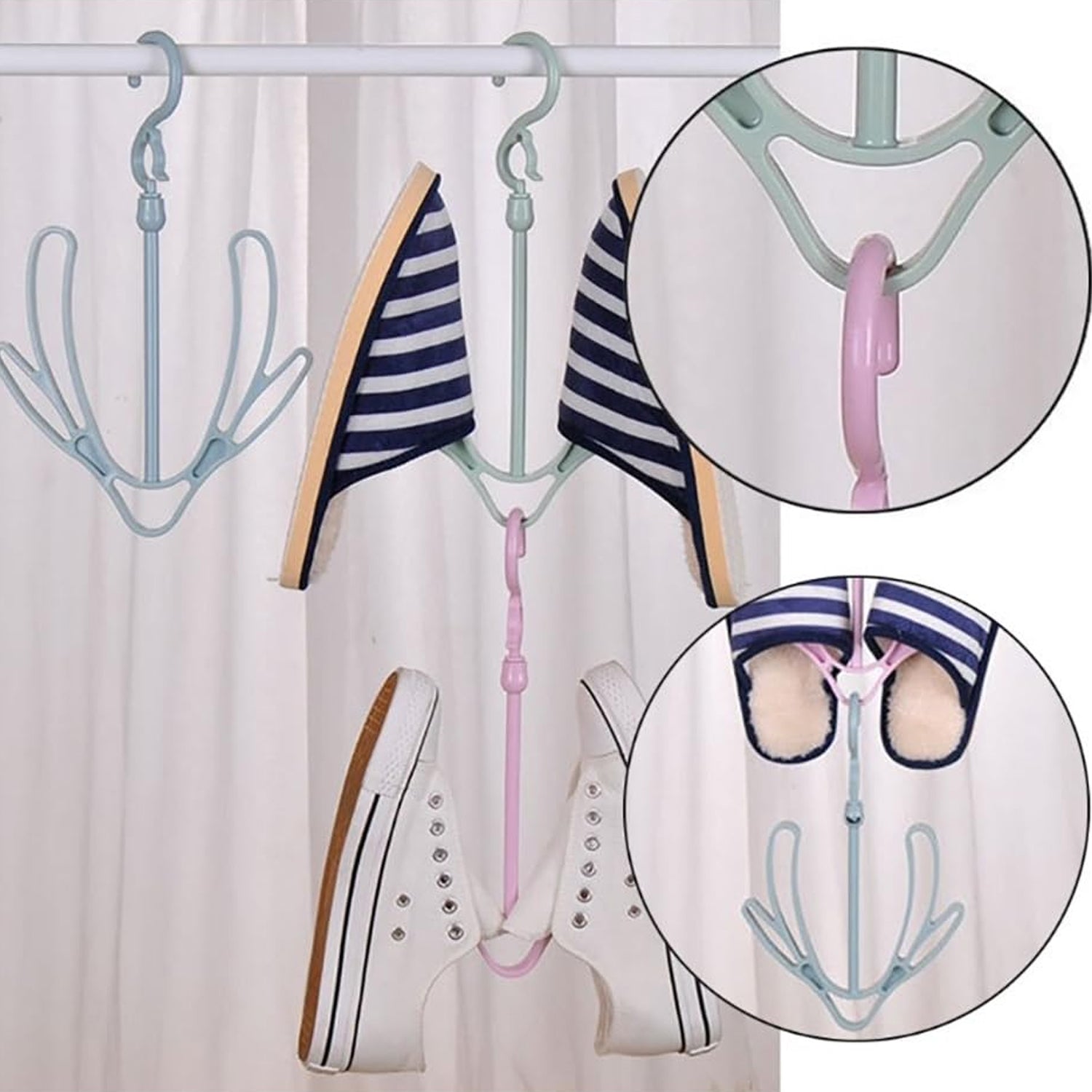 9136 Shoes Drying Hanger, Rotatable Shoe Hanging Racks for Balcony Closet (1pc) Eshaan Traders