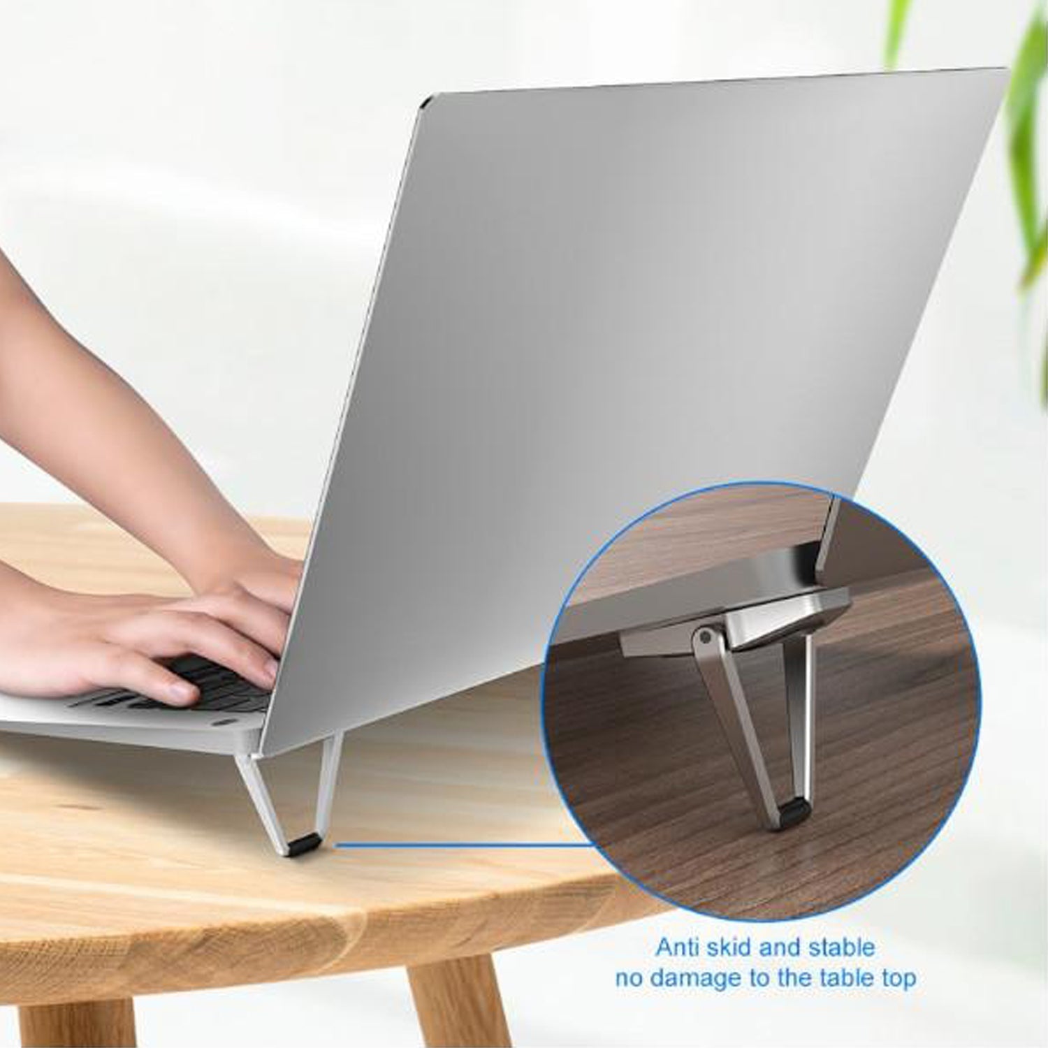 6300 Mini Premium Metal Folding Portable Stand Compatible with Every Laptop, Keyboard and Tablet Eshaan Traders