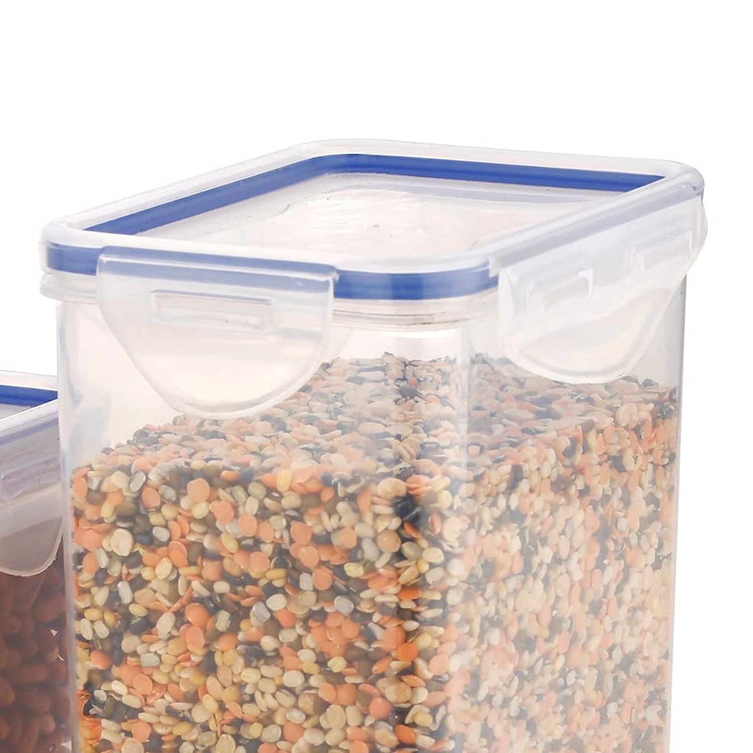 5829 Classics Rectangular Plastic Airtight Food Storage Containers with Leak Proof Locking Lid Storage container set of 3 Pc( Approx Capacity 500ml,1000ml,1500ml, Transparent) Eshaan Traders