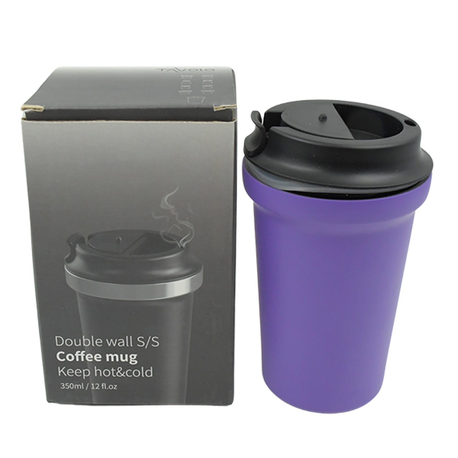 12524 Stainless Steel Vacuum Insulated Coffee Cups Double Walled Travel Mug, Car Coffee Mug with Leak Proof Lid Reusable Thermal Cup for Hot Cold Drinks Coffee, Tea (1 Pc 350ML) Eshaan Traders