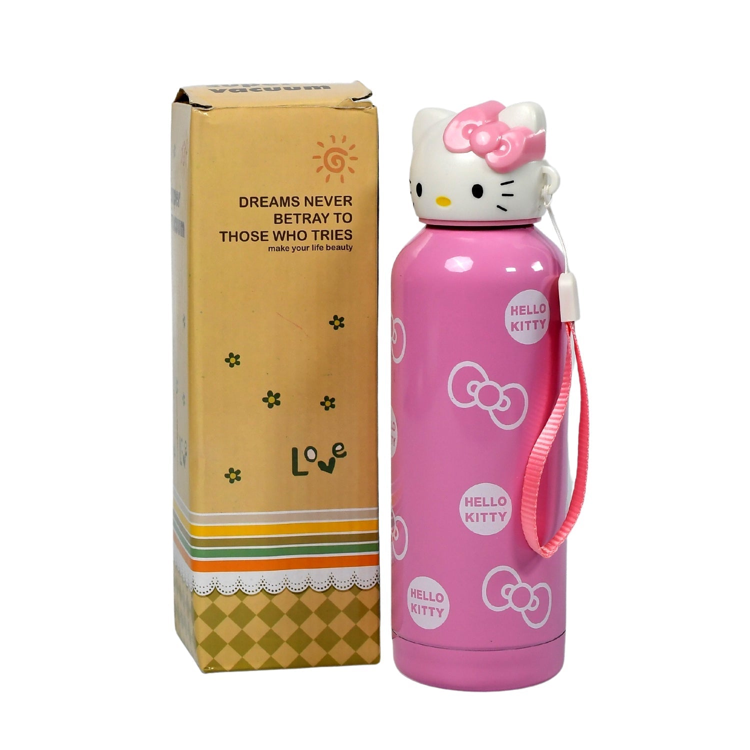 6787 Cute Kitty Stainless Steel Vacuum Bottle Kids Children Cartoon Water Bottle Stainless Steel Vacuum Bottle, Children Water Bottles DeoDap