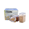 5800 Classics Rectangular Plastic Airtight Food Storage Containers with Leak Proof Locking Lid Storage container set of 3 Pc( Approx Capacity 500ml,1000ml,1500ml, Transparent) Eshaan Traders