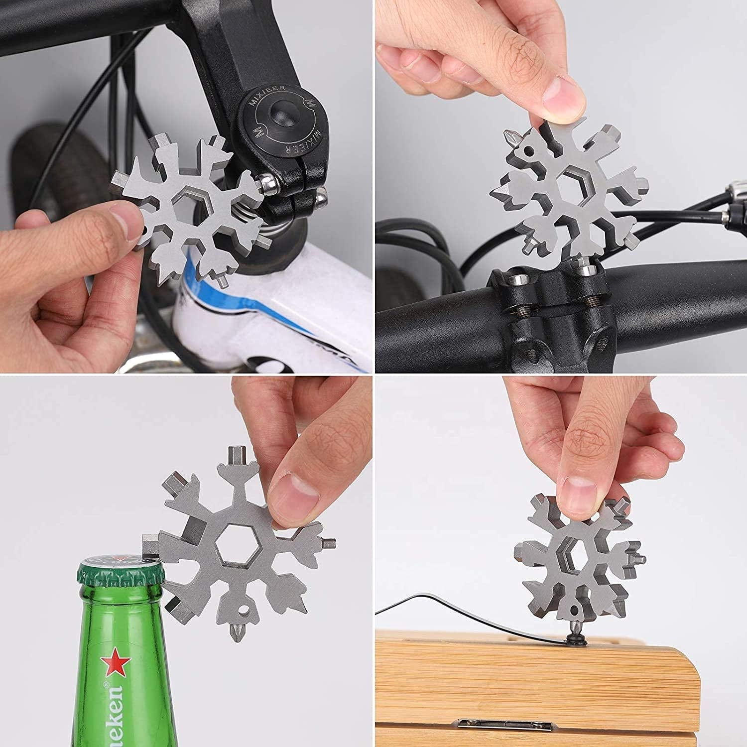 1787 Snowflake Multi-Tool Stainless Steel Snowflake Bottle Opener Eshaan Traders