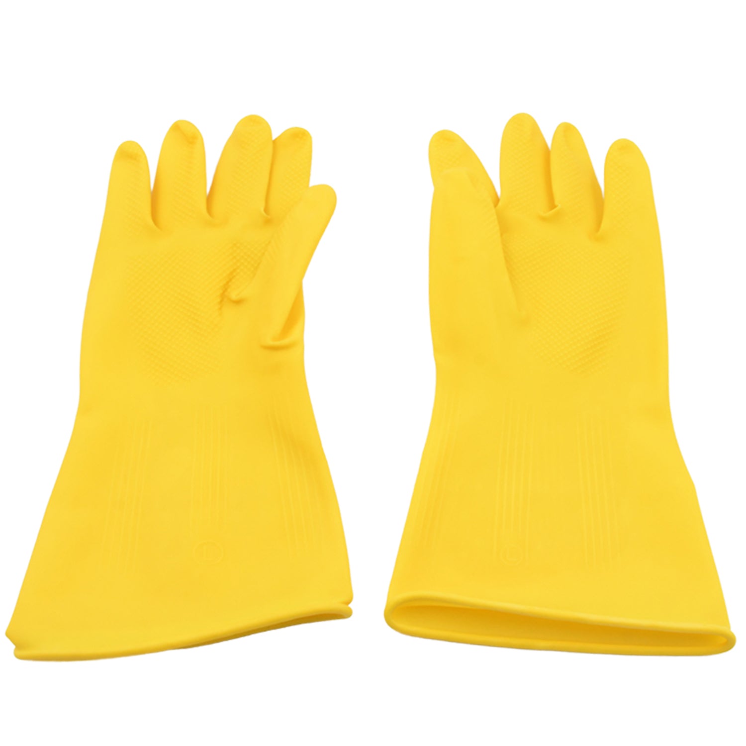 0681 Multipurpose High Grade Rubber Reusable Cleaning Gloves, Reusable Rubber Hand Gloves I Latex Safety Gloves I for Washing I Cleaning Kitchen I Gardening I Sanitation I Wet and Dry Use Gloves (1 Pair 98 Gm) Eshaan Traders