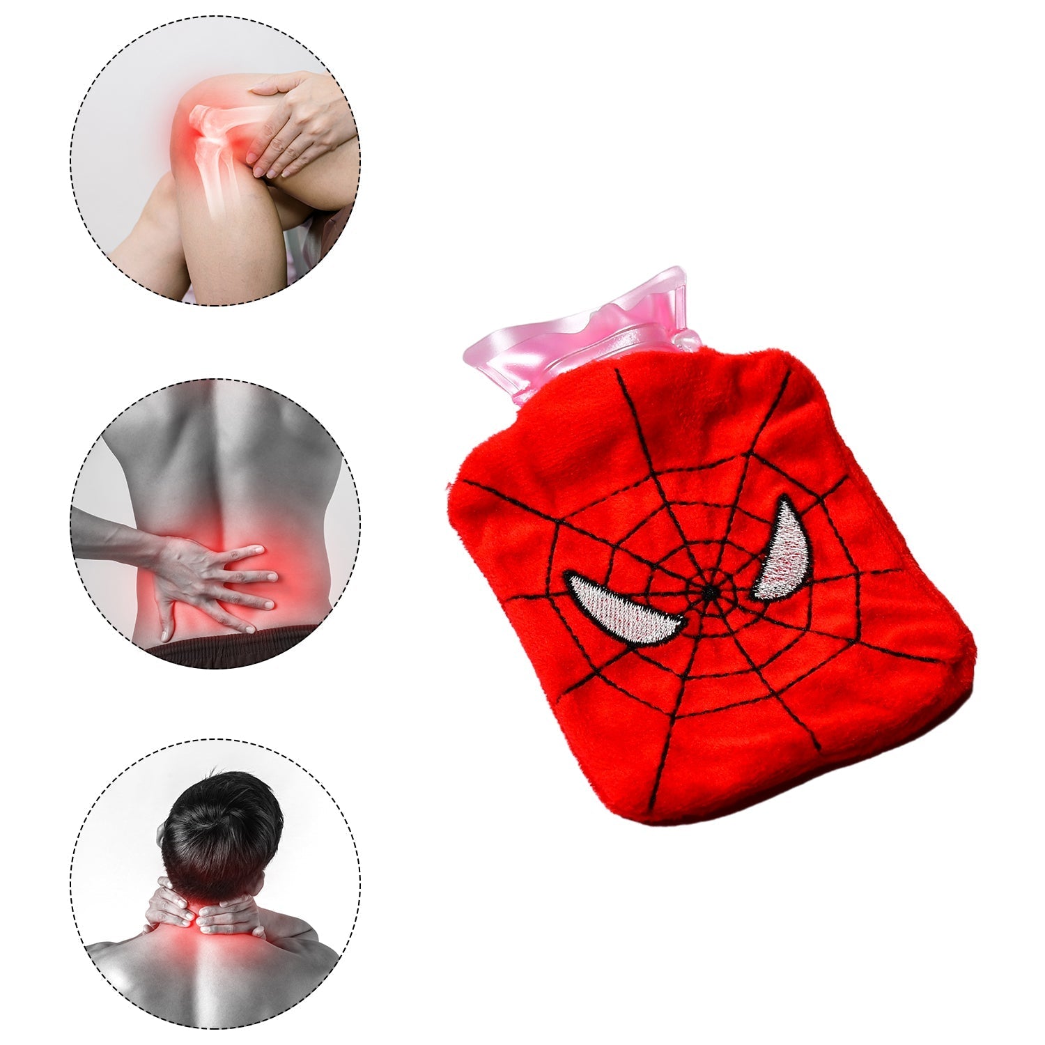 6508 Spiderman small Hot Water Bag with Cover for Pain Relief, Neck, Shoulder Pain and Hand, Feet Warmer, Menstrual Cramps. DeoDap