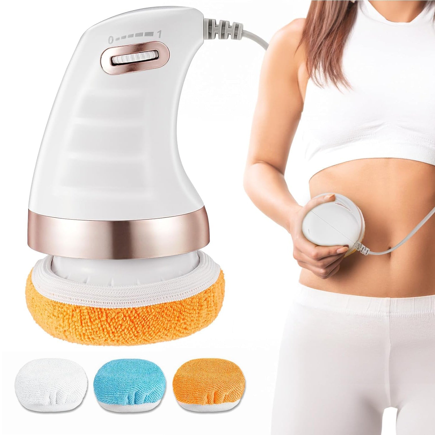 7293 Body Massager Shaping Machine | Body Sculpting Massager with 3 Washable Pads |Adjustable Speeds | Electric Handheld Massager for Belly, Waist, Legs, Arms, Butt (1 Pc) Eshaan Traders