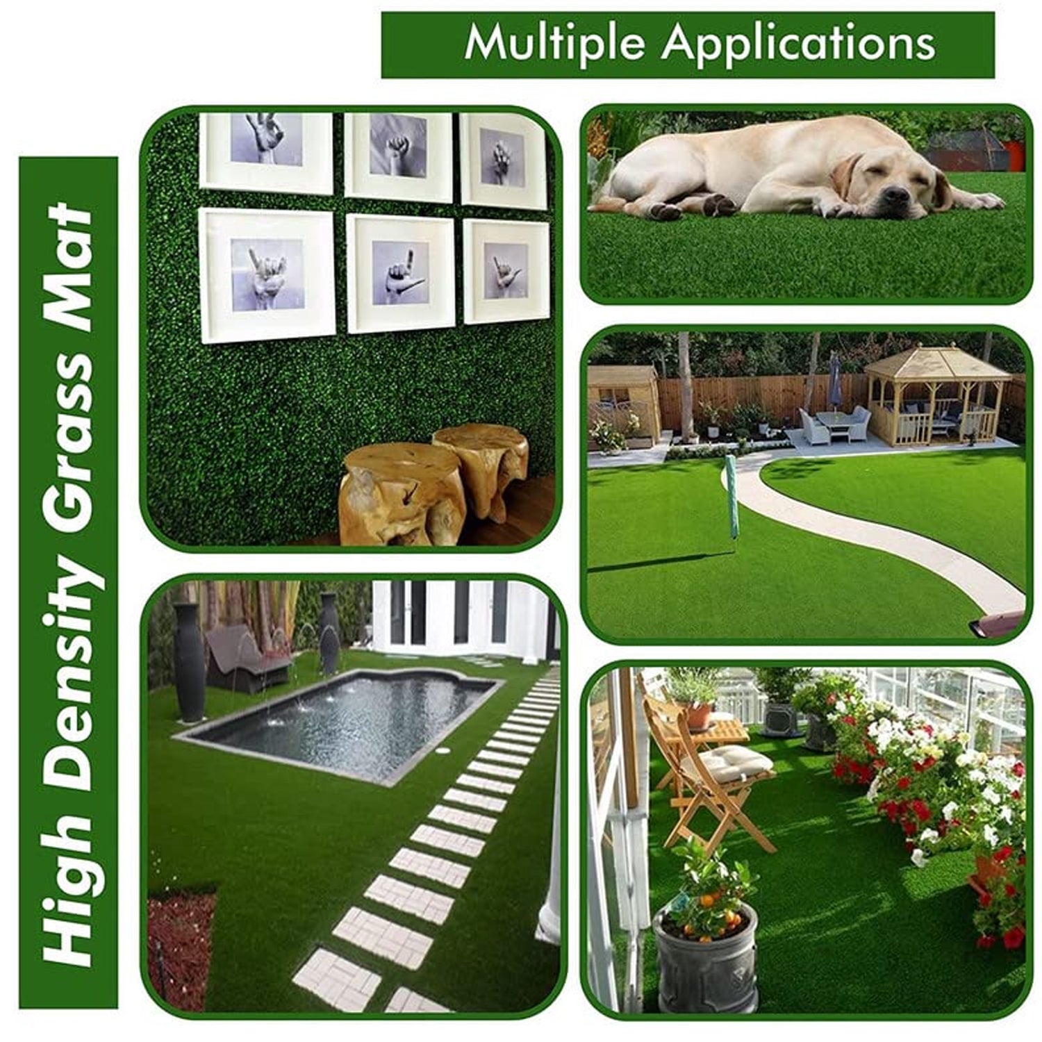 0612 Artificial Grass for Balcony Or Doormat, Soft and Durable Plastic Turf Carpet 58x38cm DeoDap