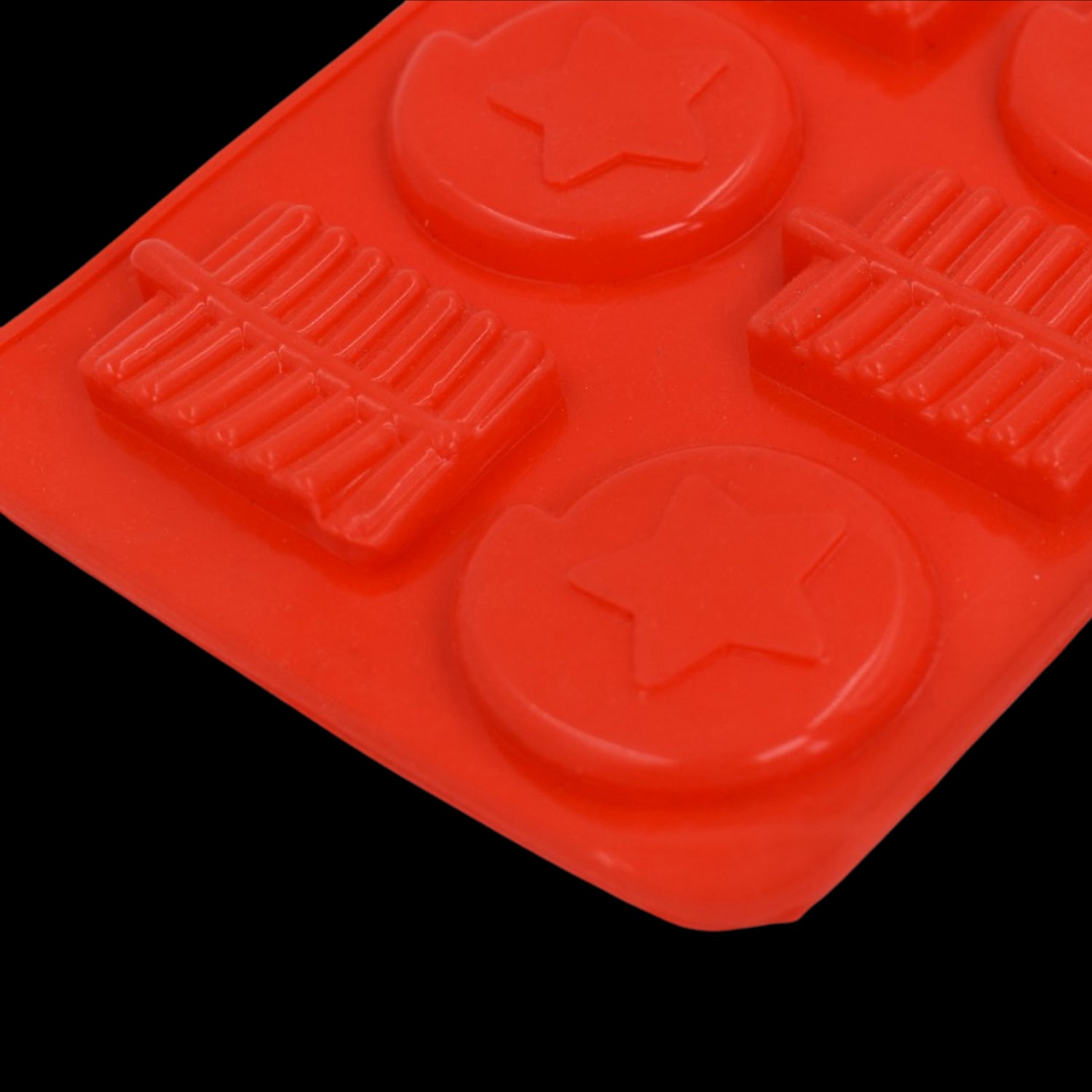 4882 6cavity Chocolate Mould Tray | Cake Baking Mold | Flexible Silicon Ice Cupcake Making Tools Eshaan Traders