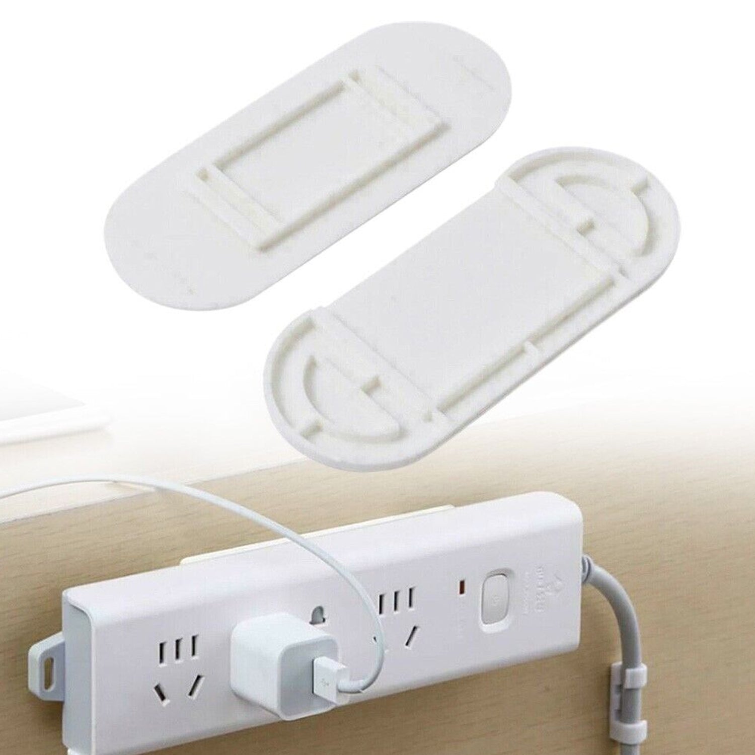 1212 Self Adhesive No Hole Wall Mount, Reusable, Non Residue Plug Organizer  For Home Office & Multiuse Device, Wall Socket Holder Power Strip Holder Wall Mount Wall Hanging Eshaan Traders