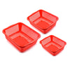 5943 Plastic 3 Pieces Kitchen Large Size Dish Rack Drainer Vegetables and Fruits Washing Basket Dish Rack Multipurpose Organizers Eshaan Traders